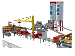 新型隔墙板生产线