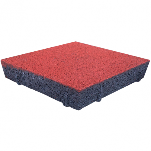 红色菱形无机硬石路面透水砖